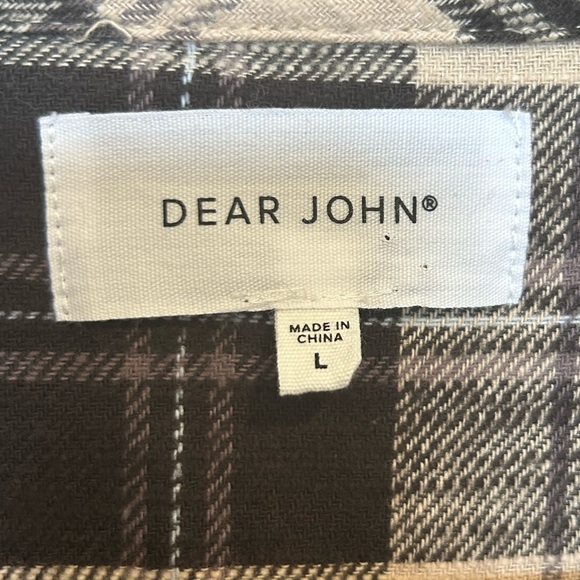 Dear John Black and Cream Plaid Button Down Shirt Cropped Jacket - Picture 7 of 8
